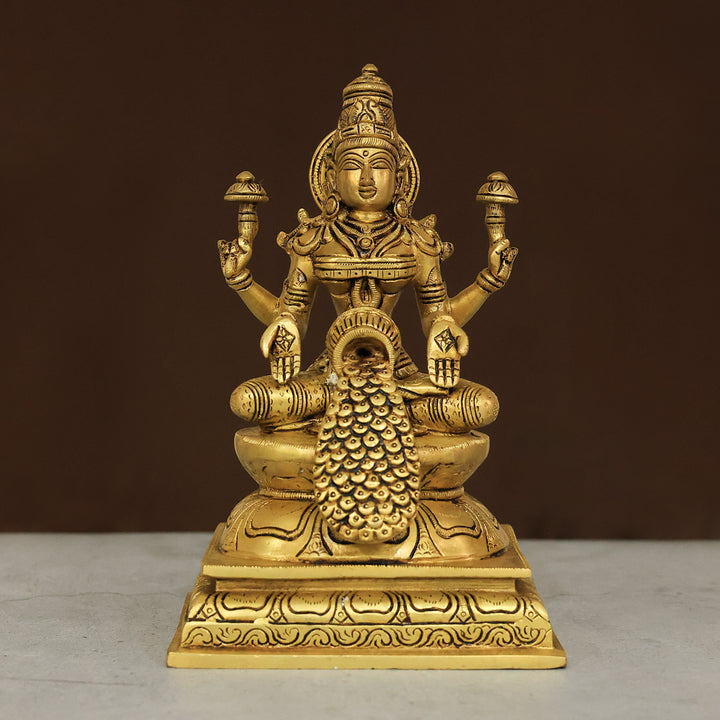 9" Brass Dhanalakshmi