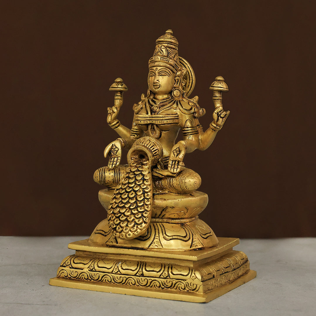 9" Brass Dhanalakshmi