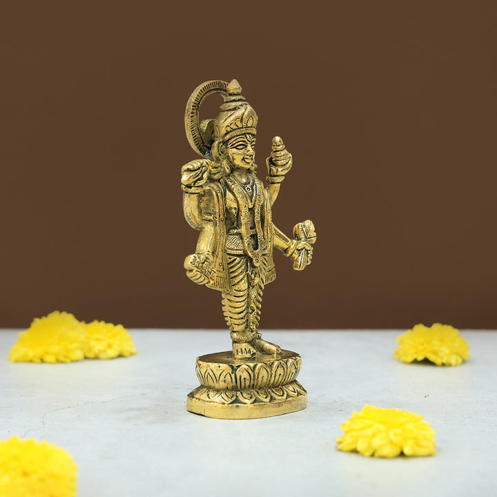 6" Brass Dhanvantari Idol