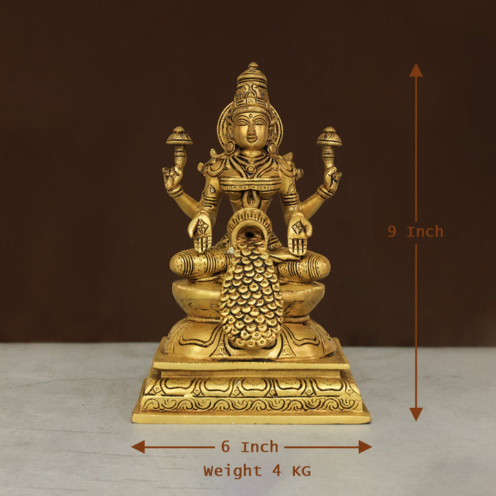 9" Brass Dhanalakshmi