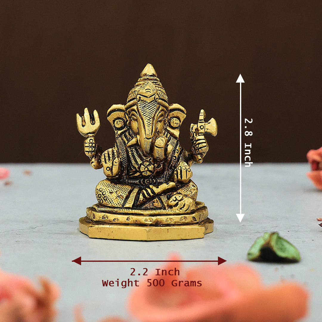 2.8" Brass Ganesh Idol