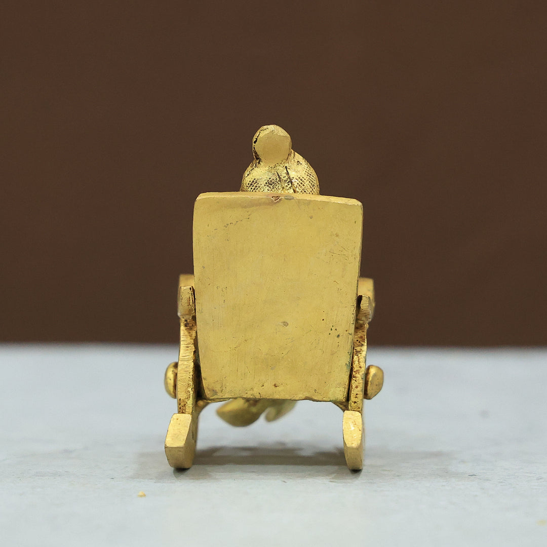 3” Brass Ganesha Sitting on the Chair