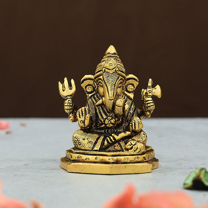 2.8" Brass Ganesh Idol