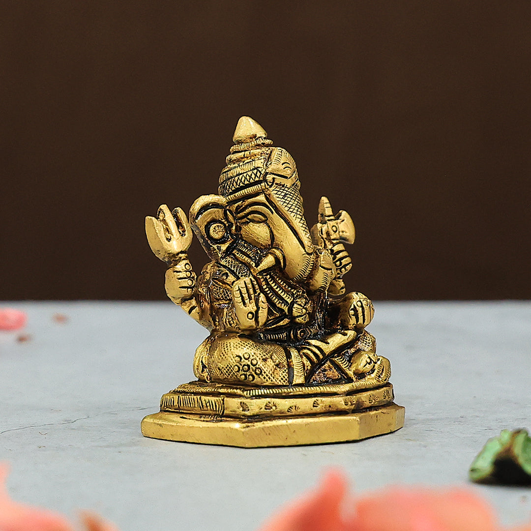 2.8" Brass Ganesh Idol