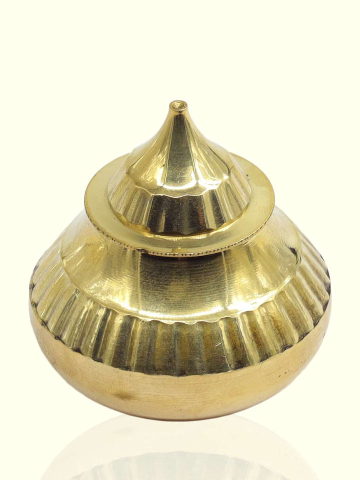 2.5" Brass Container- Dabba - Sripuram Store