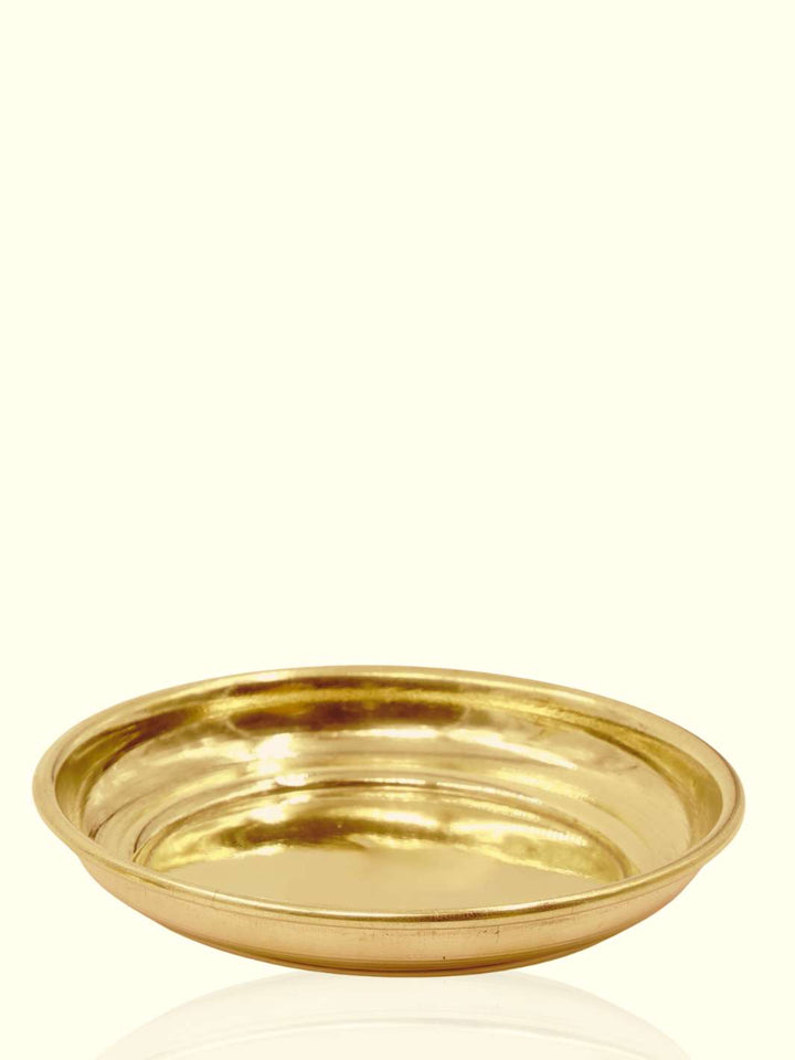 3.5" Brass Alwa Plate - Sripuram Store